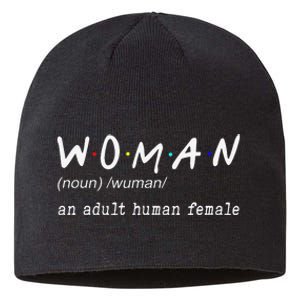 Funny Woman Definition Noun An Adult Human Female For Sustainable Beanie