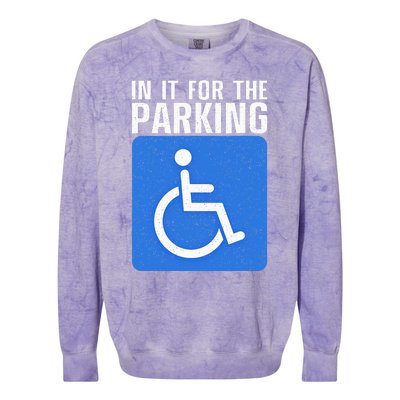 Funny Wheelchair Design For Disability Handicapped Colorblast Crewneck Sweatshirt