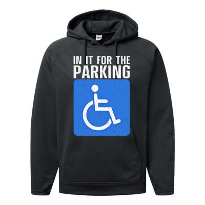 Funny Wheelchair Design For Disability Handicapped Performance Fleece Hoodie