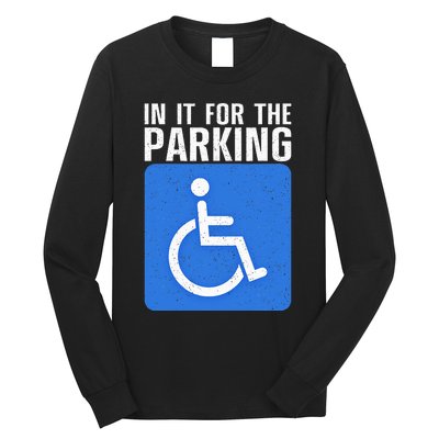 Funny Wheelchair Design For Disability Handicapped Long Sleeve Shirt