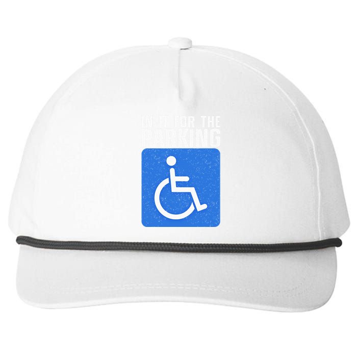 Funny Wheelchair Design For Disability Handicapped Snapback Five-Panel Rope Hat