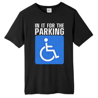 Funny Wheelchair Design For Disability Handicapped Tall Fusion ChromaSoft Performance T-Shirt