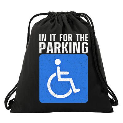 Funny Wheelchair Design For Disability Handicapped Drawstring Bag