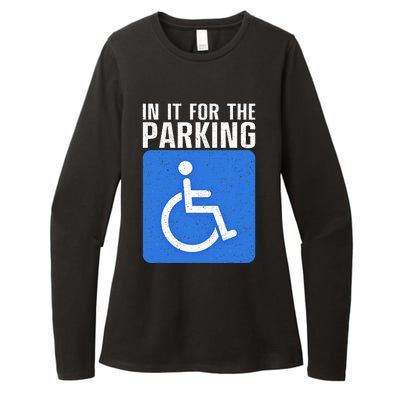 Funny Wheelchair Design For Disability Handicapped Womens CVC Long Sleeve Shirt