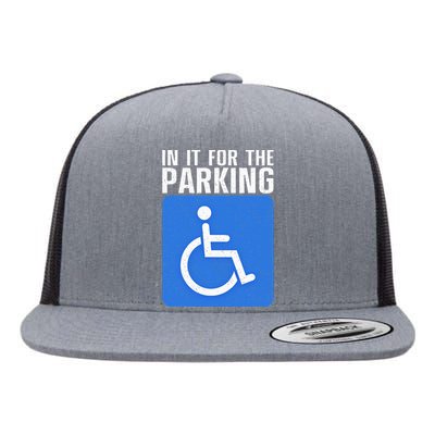 Funny Wheelchair Design For Disability Handicapped Flat Bill Trucker Hat