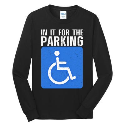 Funny Wheelchair Design For Disability Handicapped Tall Long Sleeve T-Shirt