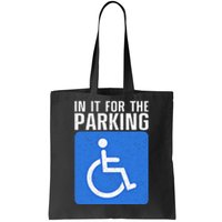 Funny Wheelchair Design For Disability Handicapped Tote Bag