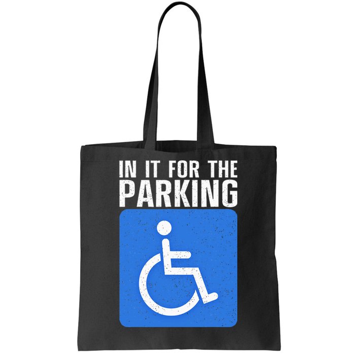 Funny Wheelchair Design For Disability Handicapped Tote Bag