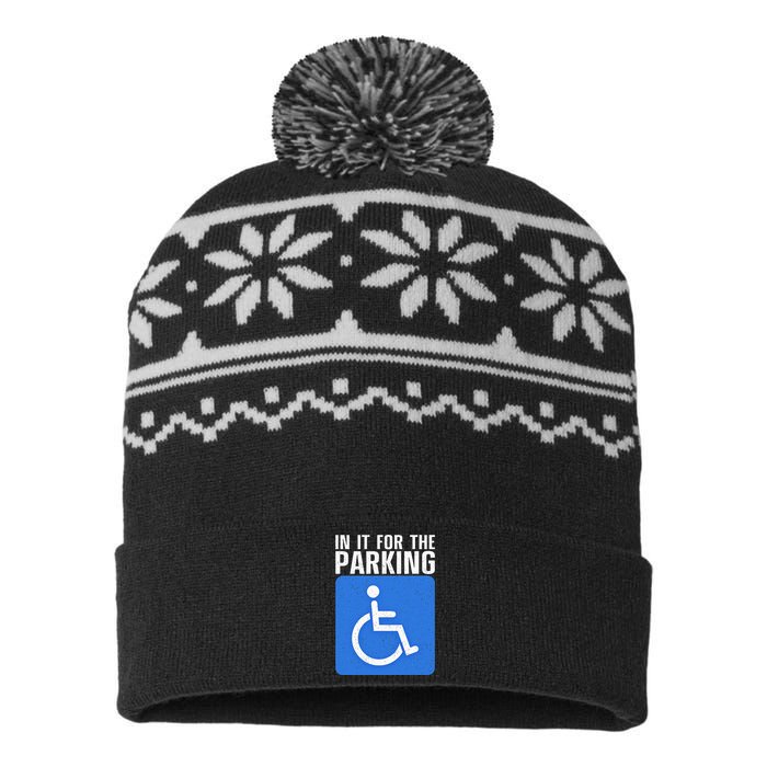 Funny Wheelchair Design For Disability Handicapped USA-Made Snowflake Beanie