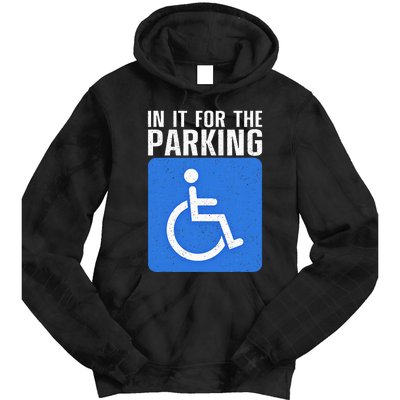 Funny Wheelchair Design For Disability Handicapped Tie Dye Hoodie