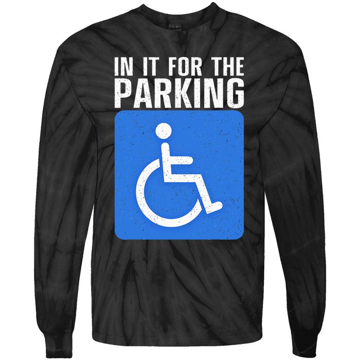 Funny Wheelchair Design For Disability Handicapped Tie-Dye Long Sleeve Shirt