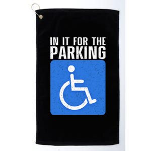 Funny Wheelchair Design For Disability Handicapped Platinum Collection Golf Towel