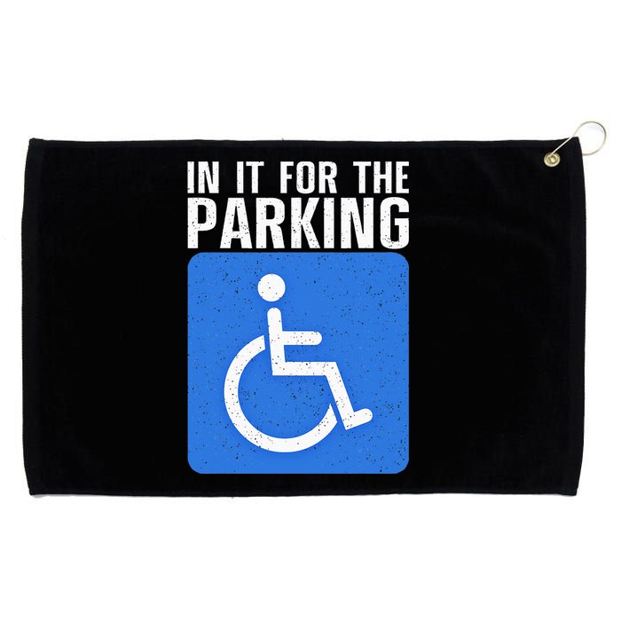 Funny Wheelchair Design For Disability Handicapped Grommeted Golf Towel