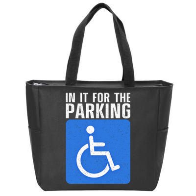 Funny Wheelchair Design For Disability Handicapped Zip Tote Bag