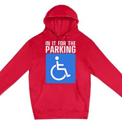 Funny Wheelchair Design For Disability Handicapped Premium Pullover Hoodie