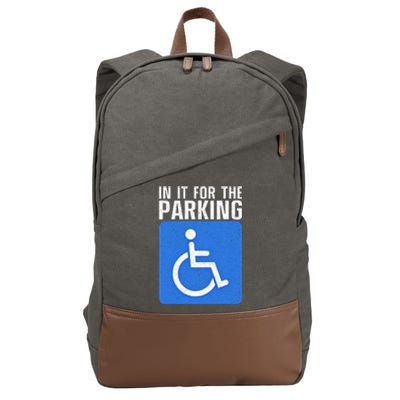 Funny Wheelchair Design For Disability Handicapped Cotton Canvas Backpack