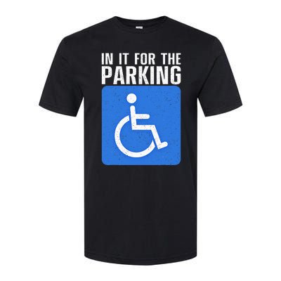 Funny Wheelchair Design For Disability Handicapped Softstyle CVC T-Shirt