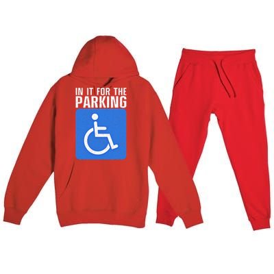 Funny Wheelchair Design For Disability Handicapped Premium Hooded Sweatsuit Set