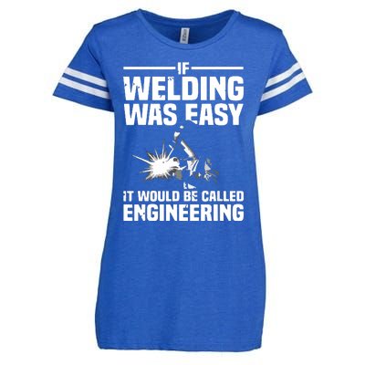 Funny Welding Design For Women Welder Weld Welding Lover Enza Ladies Jersey Football T-Shirt