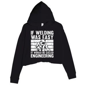 Funny Welding Design For Men Women Welder Weld Welding Lover Crop Fleece Hoodie