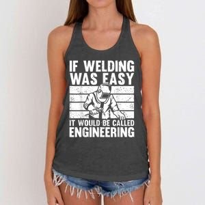 Funny Welding Design For Men Women Welder Weld Welding Lover Women's Knotted Racerback Tank