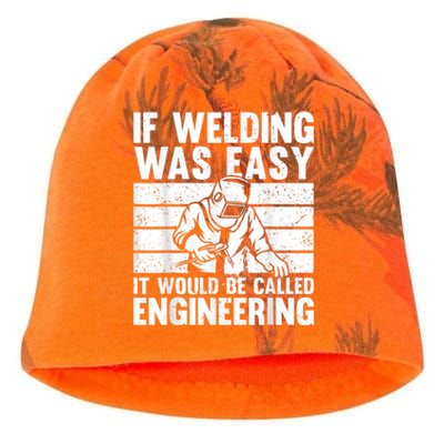 Funny Welding Design For Men Women Welder Weld Welding Lover Kati - Camo Knit Beanie