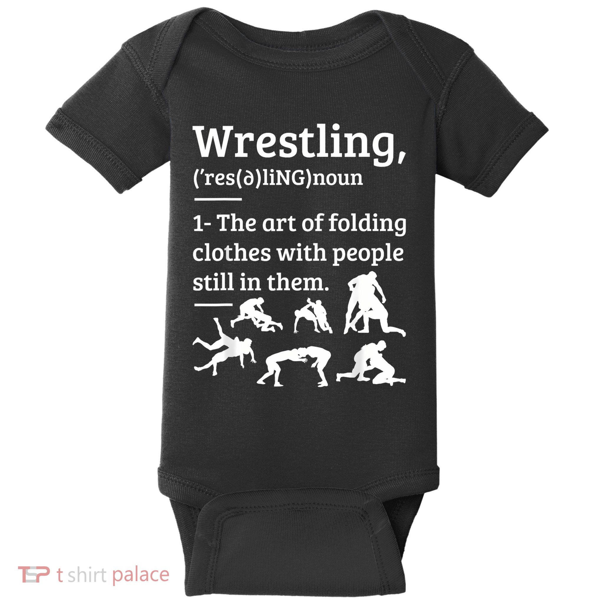 Funny Wrestling Definition Wrestler Baby Bodysuit