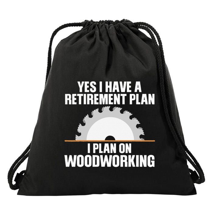 Funny Woodworking Design For Dad Carpenter Woodworker Drawstring Bag