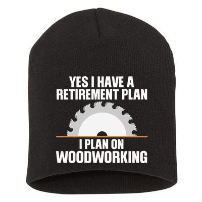 Funny Woodworking Design For Dad Carpenter Woodworker Short Acrylic Beanie