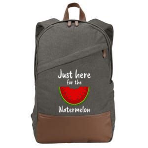 Funny Watermelon Design For  Watermelon Wedge Fruit Cotton Canvas Backpack