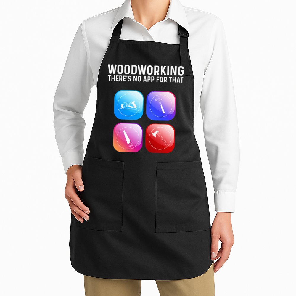 Funny Woodworking Design For Dad Woodworker Apron