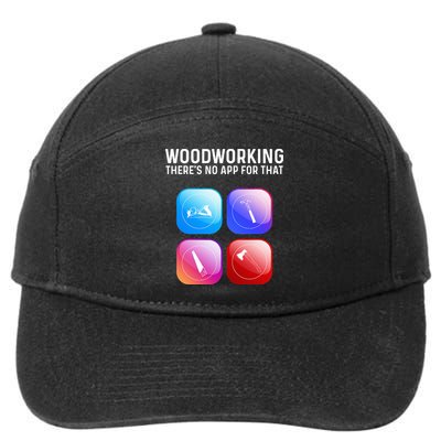 Funny Woodworking Design For Dad Woodworker 7-Panel Snapback Hat