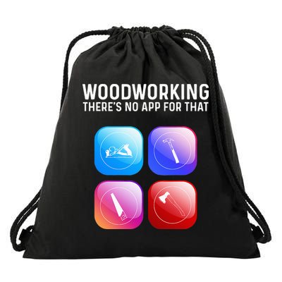 Funny Woodworking Design For Dad Woodworker Drawstring Bag