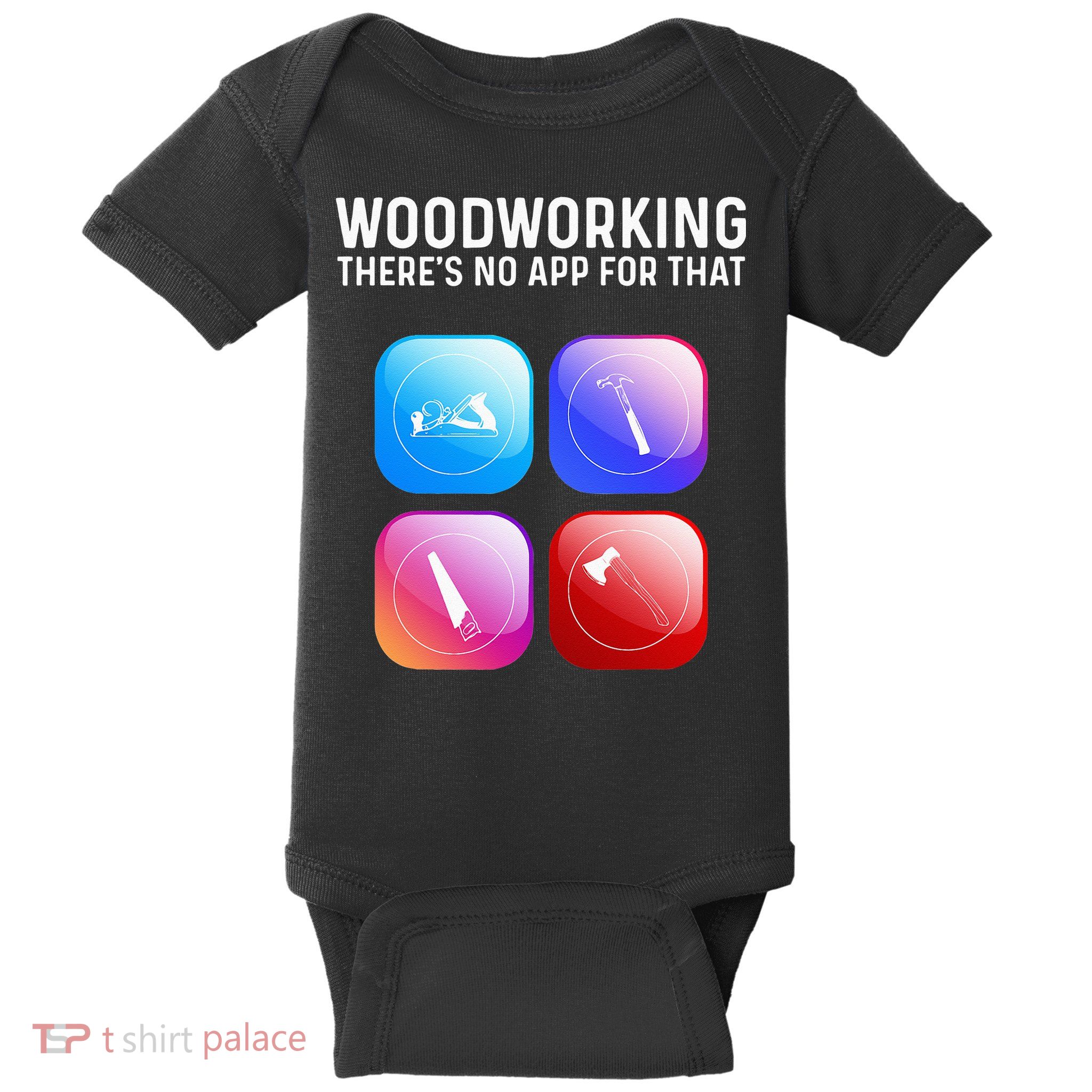 Funny Woodworking Design For Dad Woodworker Baby Bodysuit