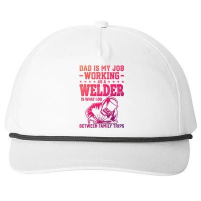 Funny Welder Dad Welding Worker Papa Grandpa Fathers Day Cool Gift Snapback Five-Panel Rope Hat