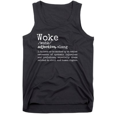 Funny Woke Dictionary Meaning Tank Top