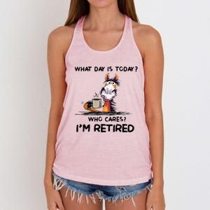 Funny What Day Is To Day Horseback Riding Horse Lover Women's Knotted Racerback Tank