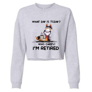 Funny What Day Is To Day Horseback Riding Horse Lover Cropped Pullover Crew