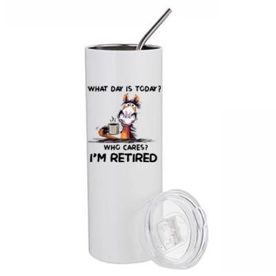 Funny What Day Is To Day Horseback Riding Horse Lover Stainless Steel Tumbler