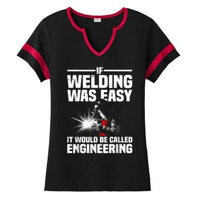 Funny Welding Design For Men Women Welder Weld Welding Lover Ladies Halftime Notch Neck Tee