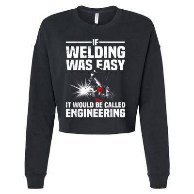 Funny Welding Design For Men Women Welder Weld Welding Lover Cropped Pullover Crew