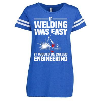 Funny Welding Design For Men Women Welder Weld Welding Lover Enza Ladies Jersey Football T-Shirt