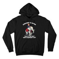 Funny White Elephant Gag Wrapped Elephant Dumb Hoodie