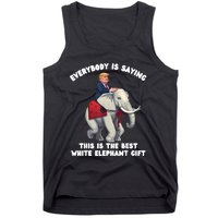 Funny White Elephant Gag Wrapped Elephant Dumb Tank Top