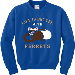 Ferret Whisperer European Polecat Wildlife Animal Lover Cute Gift Kids Sweatshirt