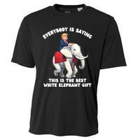 Funny White Elephant Gag Wrapped Elephant Dumb Cooling Performance Crew T-Shirt