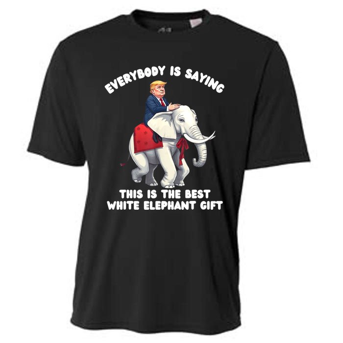 Funny White Elephant Gag Wrapped Elephant Dumb Cooling Performance Crew T-Shirt