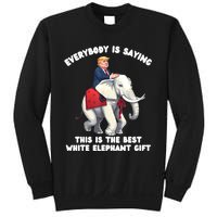 Funny White Elephant Gag Wrapped Elephant Dumb Sweatshirt