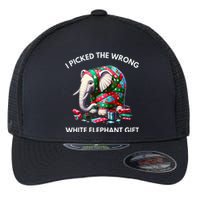 Funny White Elephant Gift Wrapped Elephant Dumb Gift  Flexfit Unipanel Trucker Cap