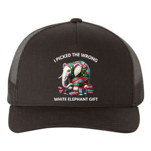 Funny White Elephant Gift Wrapped Elephant Dumb Gift  Yupoong Adult 5-Panel Trucker Hat